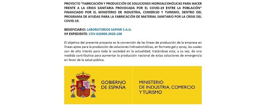 Grupo Saphir Parfums,  reconstruyendo su capacidad Productiva para colaborar en la lucha contra el Covid-19